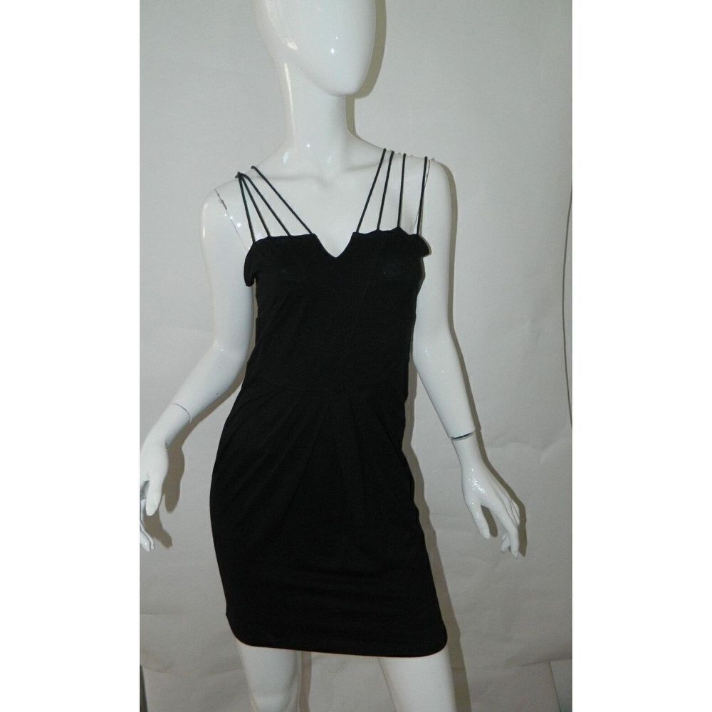 STYLESTALKER  Dress Black Strappy Sexy Little‎ Black Dress Size Small